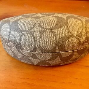 Coach monogram hard clamshell sunglass case
